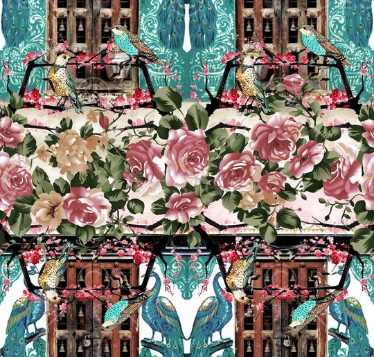 花卉印花华亿平台图片