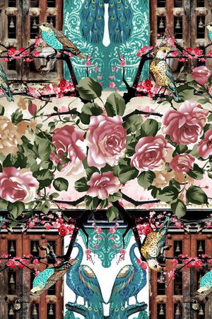 花卉印花华亿平台图片