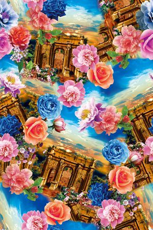 花卉印花华亿平台图片