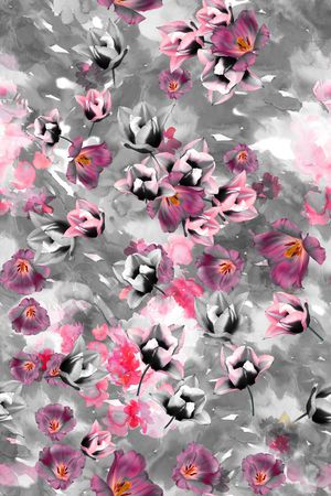 休闲时尚 抽象 水彩 花卉 民族印花华亿平台图片