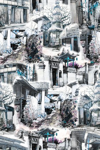 531078-手绘时尚潮流复古建筑