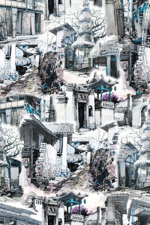 手绘 时尚 潮流印花华亿平台图片