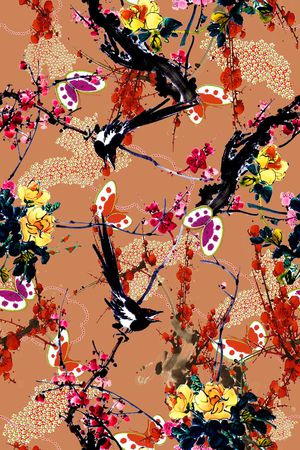 复古民族风 大牌女装印花华亿平台图片