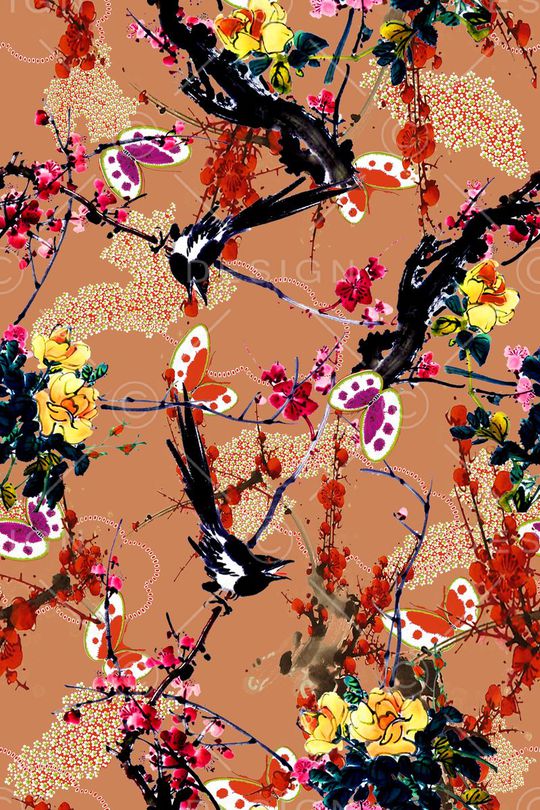 复古民族风 大牌女装印花华亿平台图片