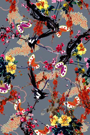 中国风印花华亿平台图片