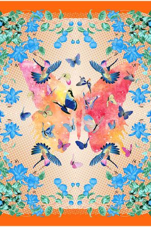 花卉鸟类印花华亿平台图片