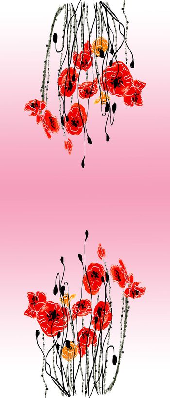 531235-双边定位 淑女唯美 手绘印花