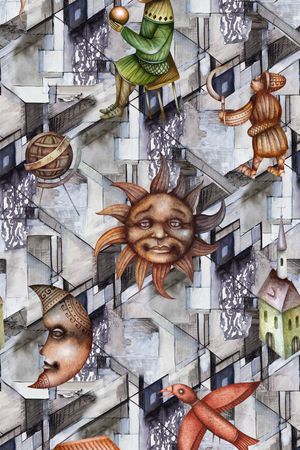 人物印花华亿平台图片