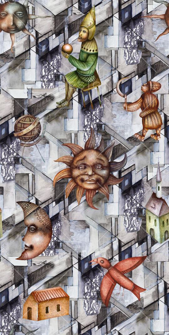 人物印花华亿平台图片