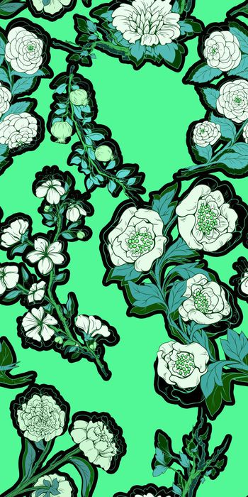 531315-多配色 亮色手绘花卉 大花 描边滤