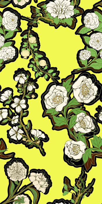 531316-多配色 亮色手绘花卉 大花 描边滤