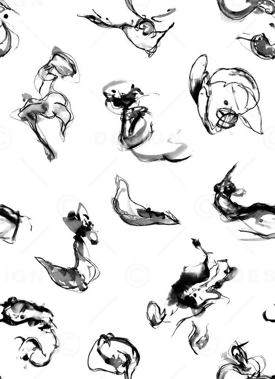 抽象 笔刷 泼墨印花华亿平台图片