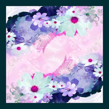 531369-丝巾时尚花会 抽象 花卉