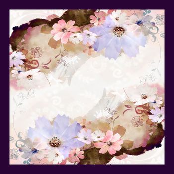 531372-丝巾时尚花会 抽象 花卉