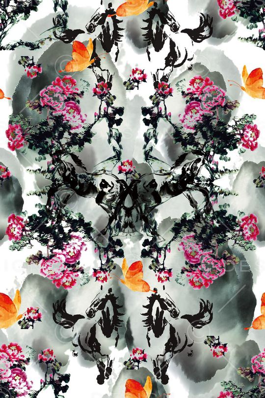 中国风印花华亿平台图片