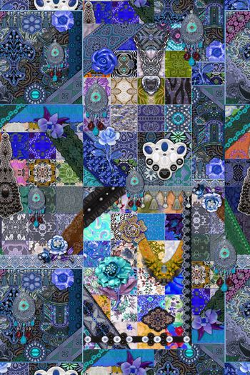 531435-民族风花纹挂毯式潮流印花