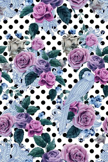 531466-波点佩斯利花卉组合