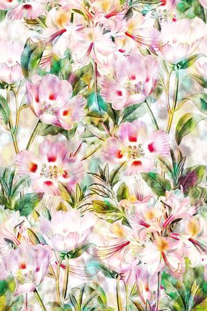 花卉植物印花华亿平台图片