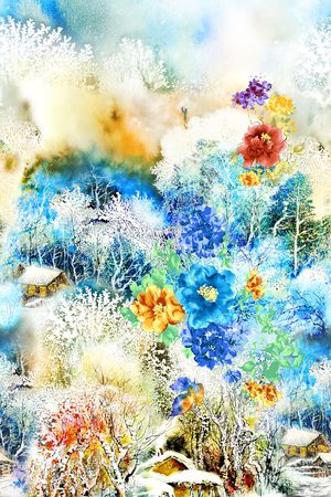 中国风印花华亿平台图片