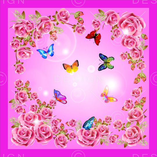 蝴蝶印花华亿平台图片