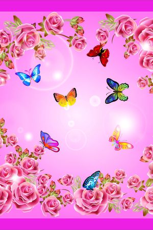 蝴蝶印花华亿平台图片