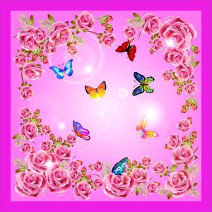 蝴蝶印花华亿平台图片