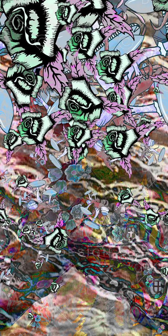 复古时尚印花华亿平台图片