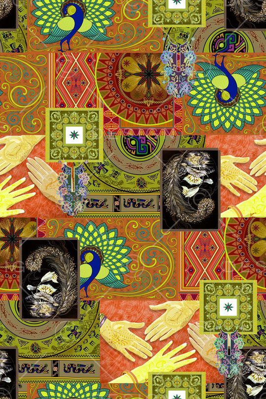 古典花纹印花华亿平台图片