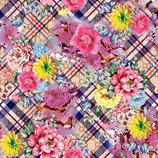 花卉印花华亿平台图片