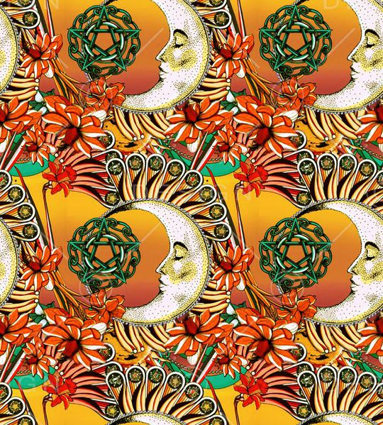 时尚华丽印花华亿平台图片