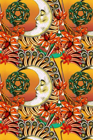 时尚华丽印花华亿平台图片