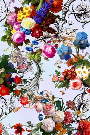 花卉印花华亿平台图片