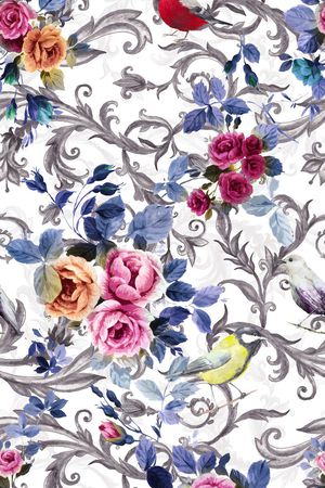 花卉印花华亿平台图片