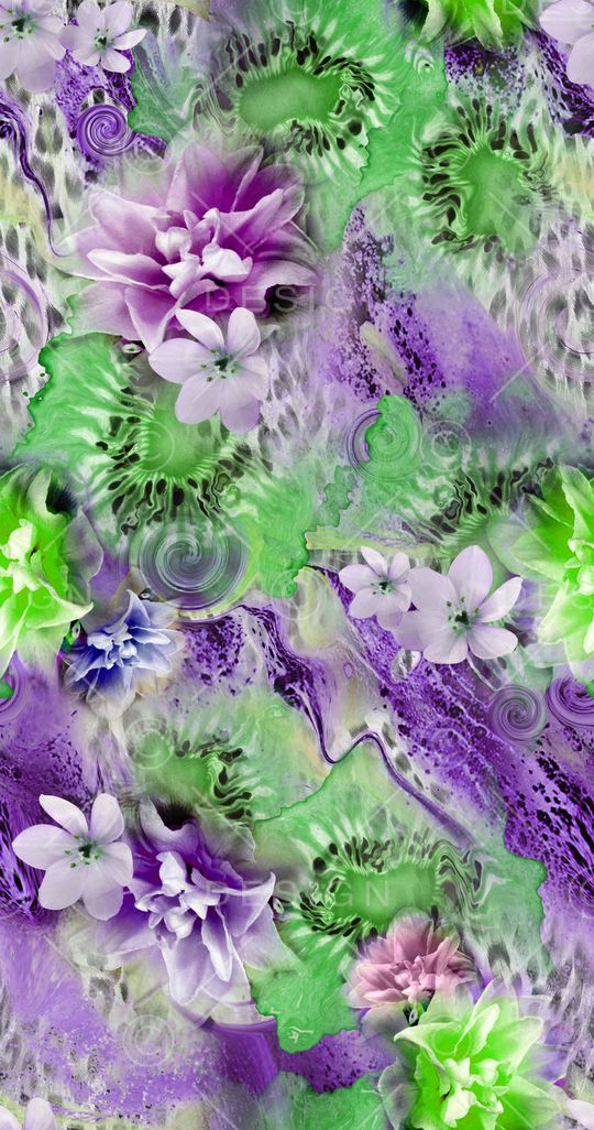 传统花卉印花华亿平台图片