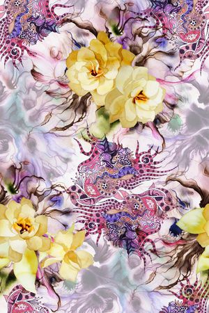 花卉印花华亿平台图片