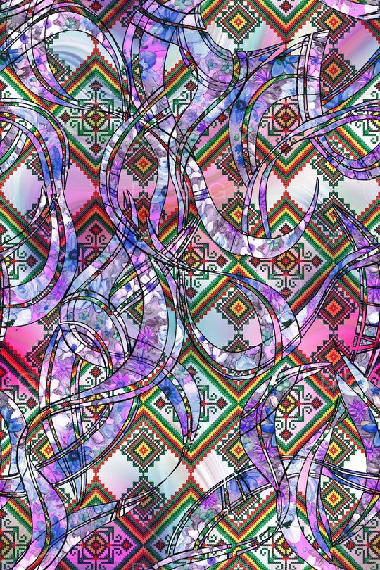 几何花印花华亿平台图片