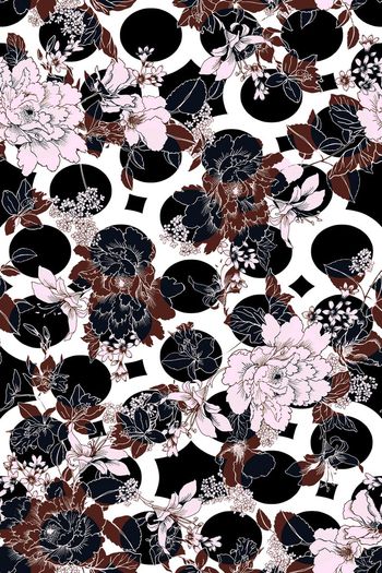 532431-圆环波点几何工笔花卉组合女装衬衣连