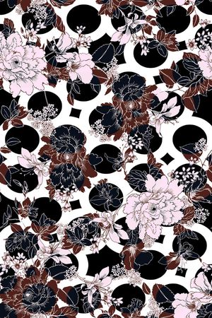 工笔印花华亿平台图片