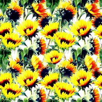 532462-大牌向日葵女装印花图案