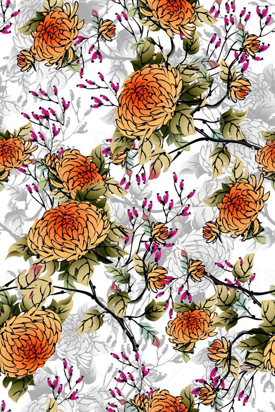 中国风印花华亿平台图片