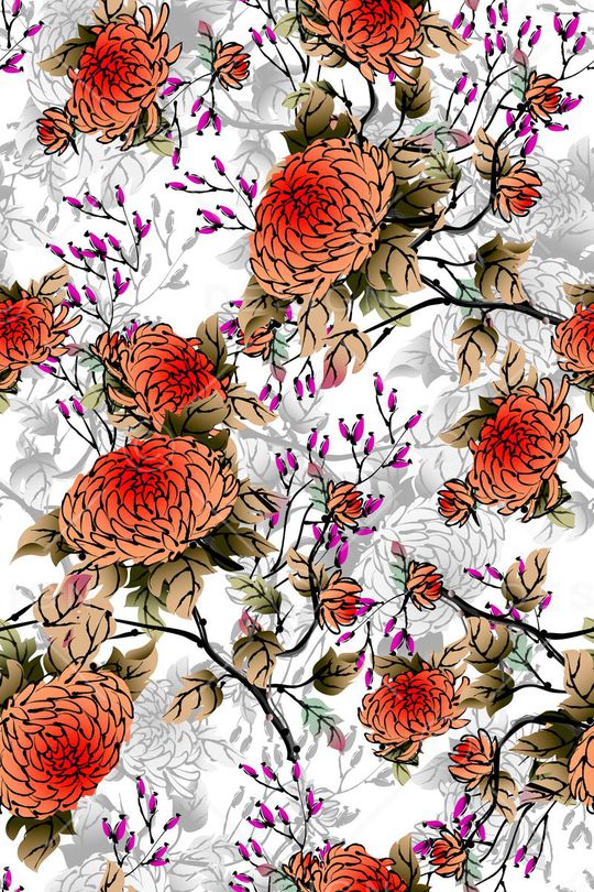 中国风印花华亿平台图片