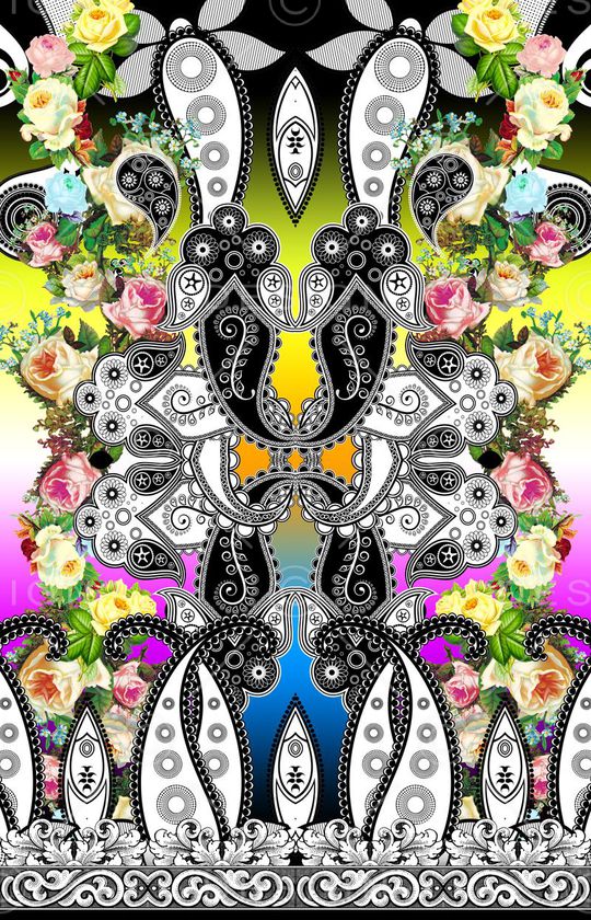 连衣裙印花华亿平台图片