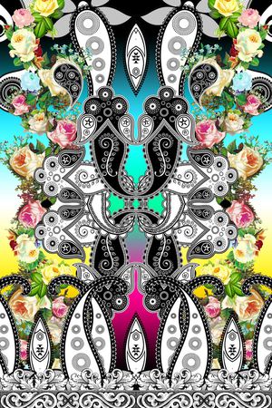 腰果花印花华亿平台图片