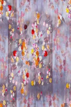 抽象水彩肌理 花卉印花华亿平台图片