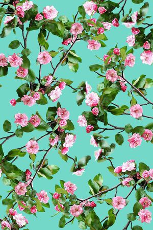 田园桃花印花华亿平台图片