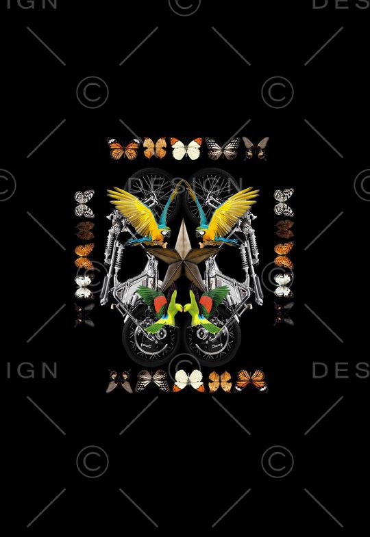 潮流时尚印花华亿平台图片