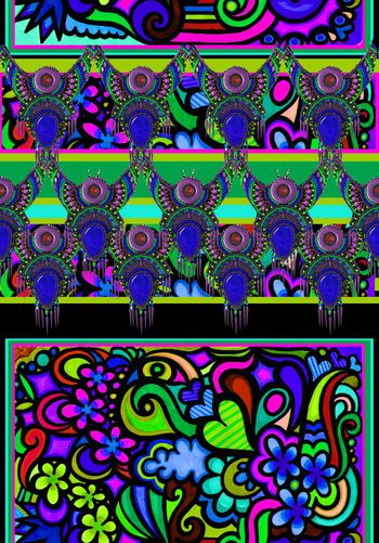 532944-复古 民族风 抽象几何 饰品组合 