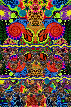 抽象几何印花华亿平台图片