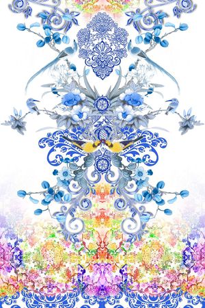 中国风印花华亿平台图片