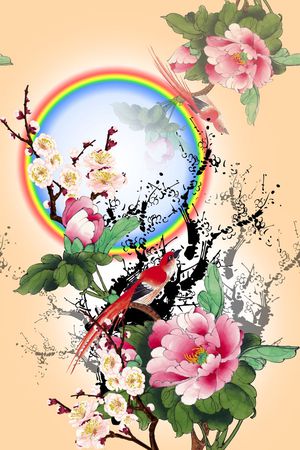 中国风印花华亿平台图片